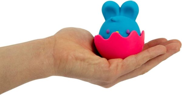 Schylling NeeDoh Bunnies & Chicks - Sensory Toys with a Satisfying Dough Filling - A Mix of Squishable Bunnies and Chicks - Ages 3 and Up - One Random Design