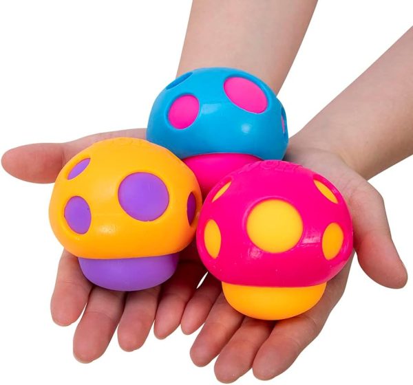 Schylling NeeDoh Shroom - The Groovy Glob! - Assorted Colors 2.7 x 2.7