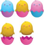 Schylling NeeDoh Bunnies & Chicks - Sensory Toys with a Satisfying Dough Filling - A Mix of Squishable Bunnies and Chicks - Ages 3 and Up - One Random Design