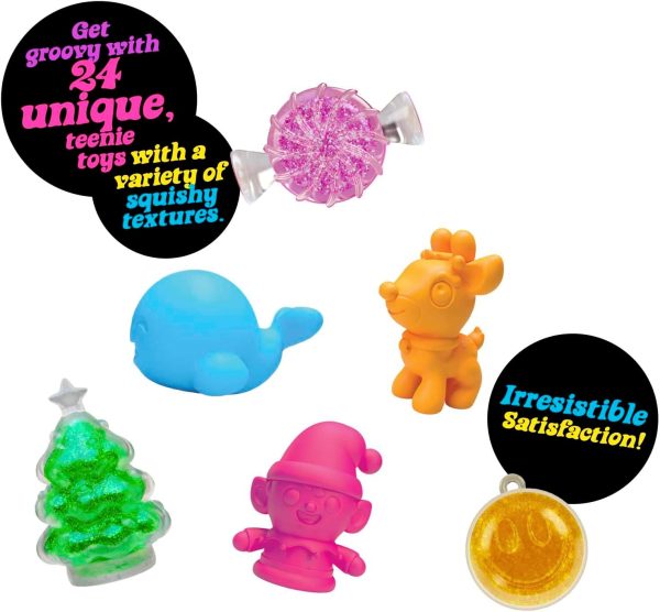 Schylling NeeDoh Squishmas Advent Calendar - 24 Mini Squeeze Toys - Christmas Countdown - Ages 3 to Adult