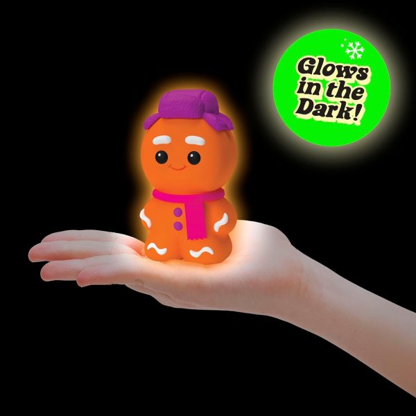 Schylling NeeDoh Squishmas Ginger Glowman - Christmas Squeeze Toy - Satisfying Snow-Like Crunch - 3.5 Tall - Color May Vary (Pack of 1)