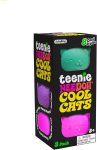 Schylling NeeDoh Teenie Cool Cat - Sensory Squeeze Toy - Contains 3 Mini Groovy Globs - 1.5 Wide - Color May Vary (Pack of 1)