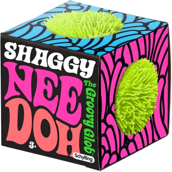 Schylling NeeDoh Shaggy - Sensory Squeeze Toy - Satisfying Dough Filling - 2.5 Wide - Color May Vary (Pack of 1)