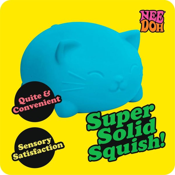 Schylling NeeDoh Super Cool Cat - Sensory Fidget Toy - Assorted Colors - Ages 3 to Adult (Pack of 1)