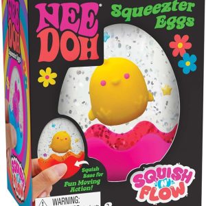 Schylling NeeDoh Squeezter Egg - Sensory Squeeze Toy - Cute Character Inside - 2.5 Tall - Color May Vary (Pack of 1)
