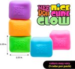 Schylling NeeDoh Nice Cube Glow - Squeeze Toy with a Super Solid Squish - Glows in The Dark - 2.25 Cube - Color May Vary (Pack of 1)
