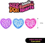 Schylling Needoh Teenie Sparkle Hearts - Sensory Squeeze Toy - Colors May Vary