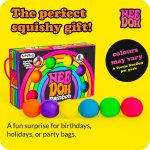 Schylling NeeDoh Rainboh Teenie - Sensory Squeeze Toy - Contains 6 Mini Groovy Globs - 1.5 Wide - Multicolored
