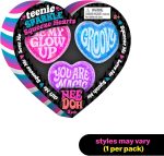 Schylling Needoh Teenie Sparkle Hearts - Sensory Squeeze Toy - Colors May Vary