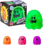 Schylling NeeDoh Glowy Ghost - Halloween Squeeze Toy - 3 Tall - Color May Vary (Pack of 1)