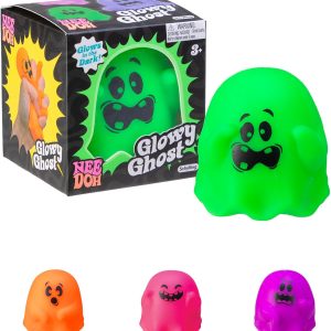 Schylling NeeDoh Glowy Ghost - Halloween Squeeze Toy - 3 Tall - Color May Vary (Pack of 1)