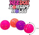 Schylling NeeDoh Dohnut Hole Needoh 4 Pack - Sensory Squeeze Toy - 1.5 in Diameter - Colors May Vary