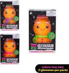 Schylling NeeDoh Squishmas Ginger Glowman - Christmas Squeeze Toy - Satisfying Snow-Like Crunch - 3.5 Tall - Color May Vary (Pack of 1)