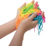 Schylling NeeDoh Ramen Noodlies - Sensory Squeeze Toy - Contains 5 Noodle Clumps - 8.5 Long - Multicolored (Pack of 1)