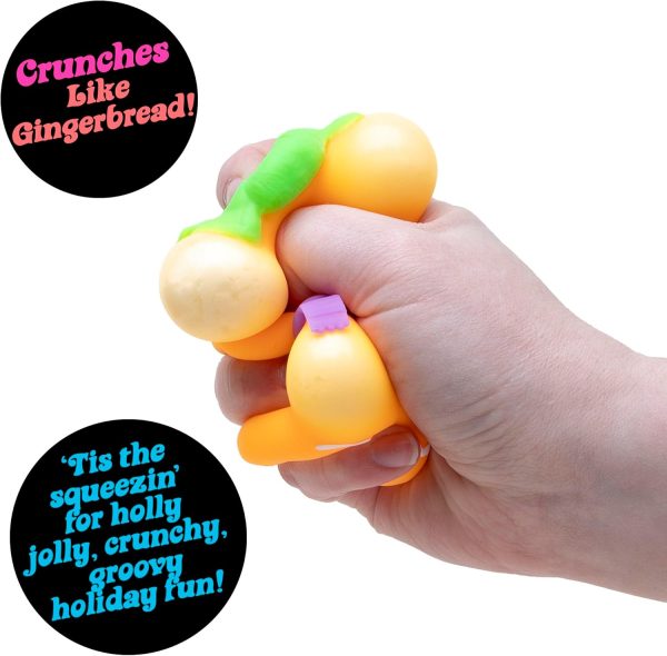 Schylling NeeDoh Squishmas Ginger Glowman - Christmas Squeeze Toy - Satisfying Snow-Like Crunch - 3.5 Tall - Color May Vary (Pack of 1)