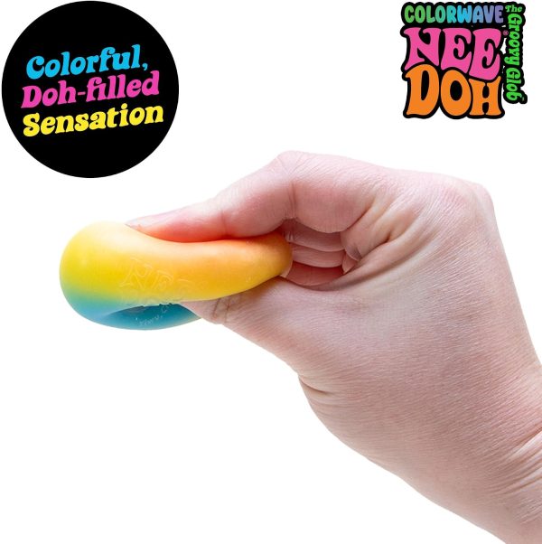 Schylling NeeDoh Teenie Quad Squad Needoh 4 Pack - Sensory Squeeze Toy - 1.5 in Diameter - Colors May Vary