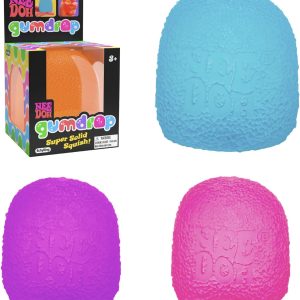 Schylling NeeDoh Gumdrop - Textured Sensory Toy with Super Solid Squish - 2.5 Tall - Colors May Vary (Pack of 1) | Sensory Squish Toy with Super Solid Squish