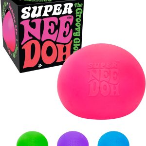 Schylling Brand Original Super Nee Doh Stress Ball Fidget Toy - Huge 4.5 in Diameter - Jumbo Squishy Squeezy Fun - Colors Assorted - Ages 3+