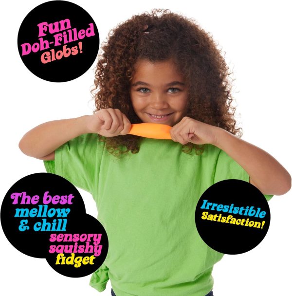 Schylling NeeDoh Teenie Gobs of Globs - Sensory Squeeze Toy - Contains 18 Mini Groovy Globs - 1.25 Wide - Multicolored